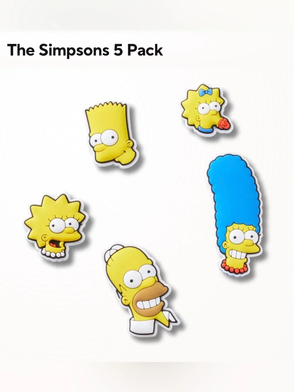 CROCS The Simpsons Jibbitz 5-Pack  Character Charms Brand New in pack.